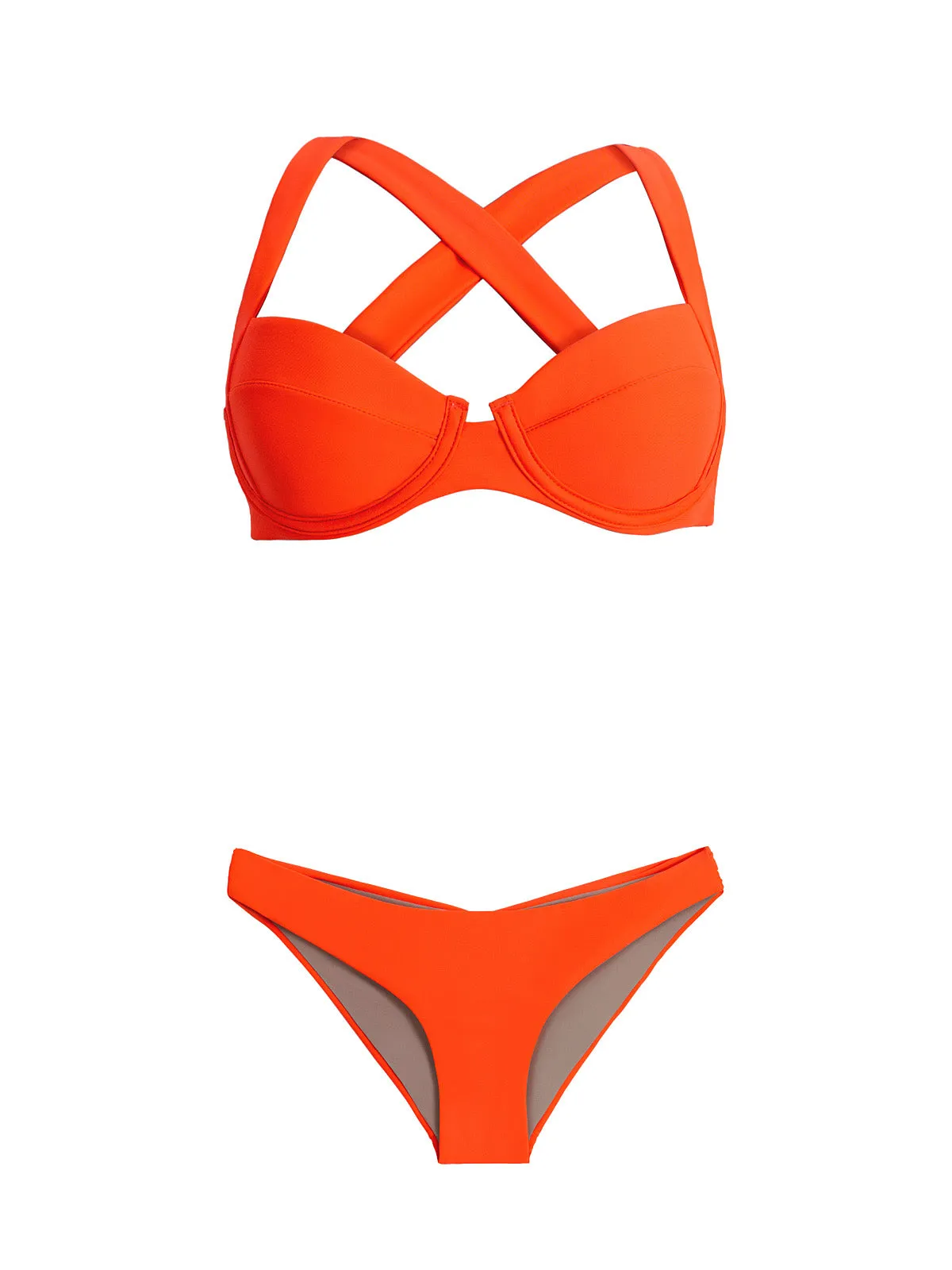 Perla Halter-Basic Ruched Bikini