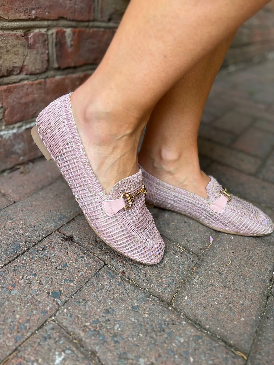 Pink Chain Weave Loafer