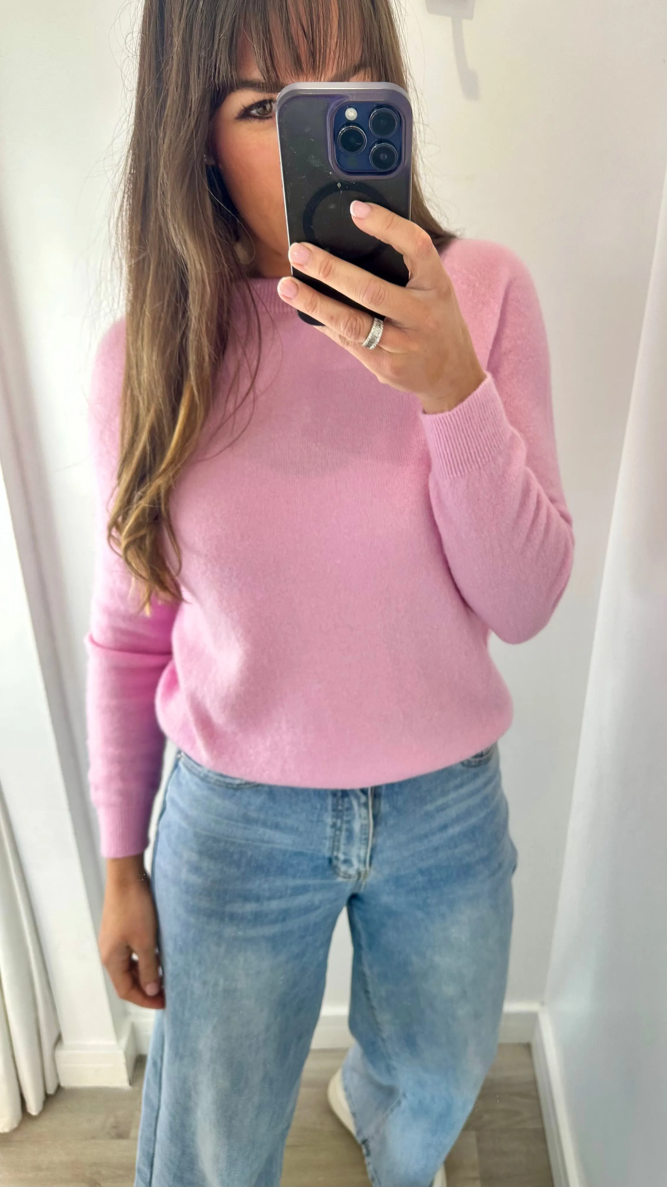 PINK FINE KNIT JUMPER
