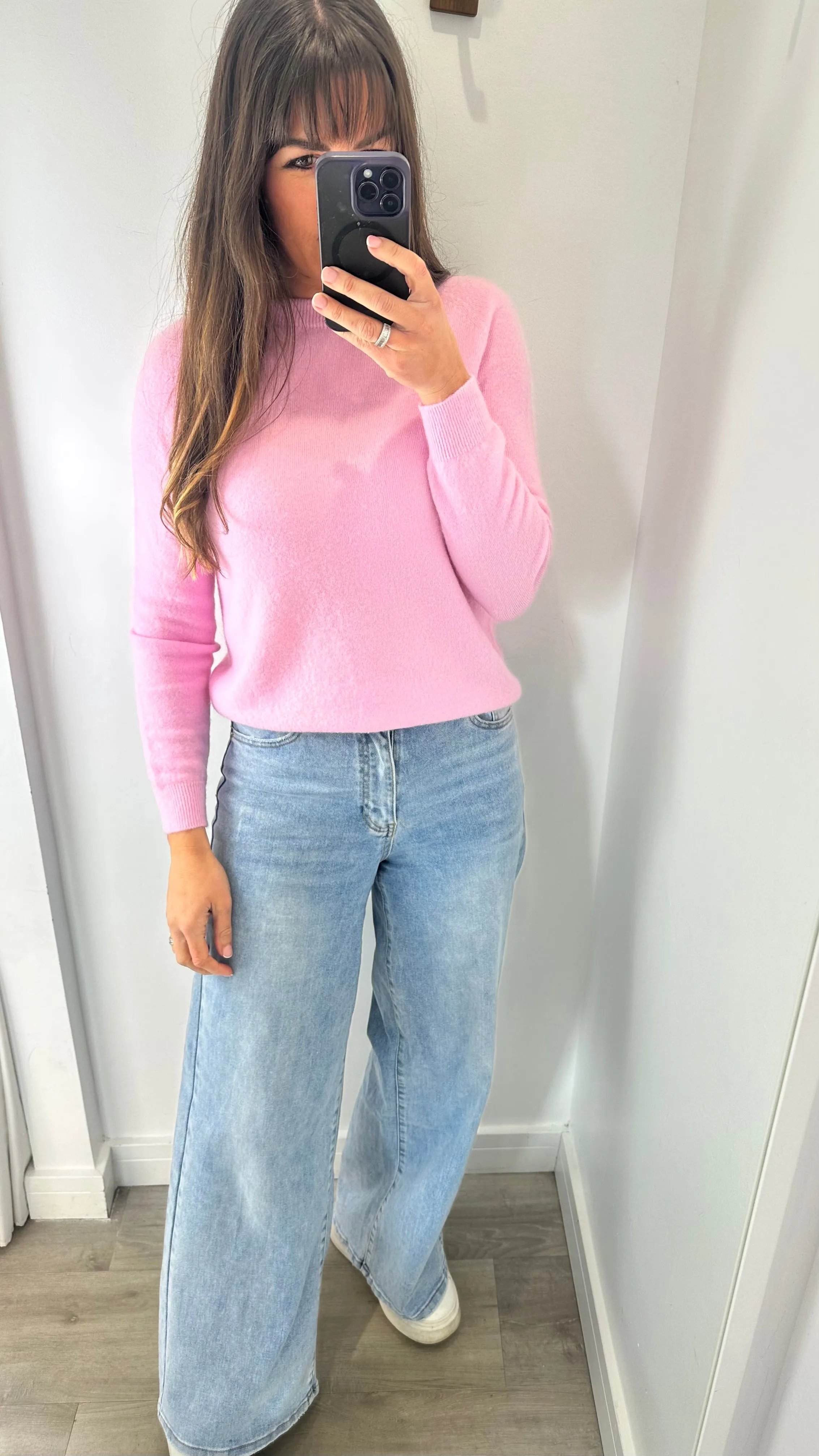 PINK FINE KNIT JUMPER