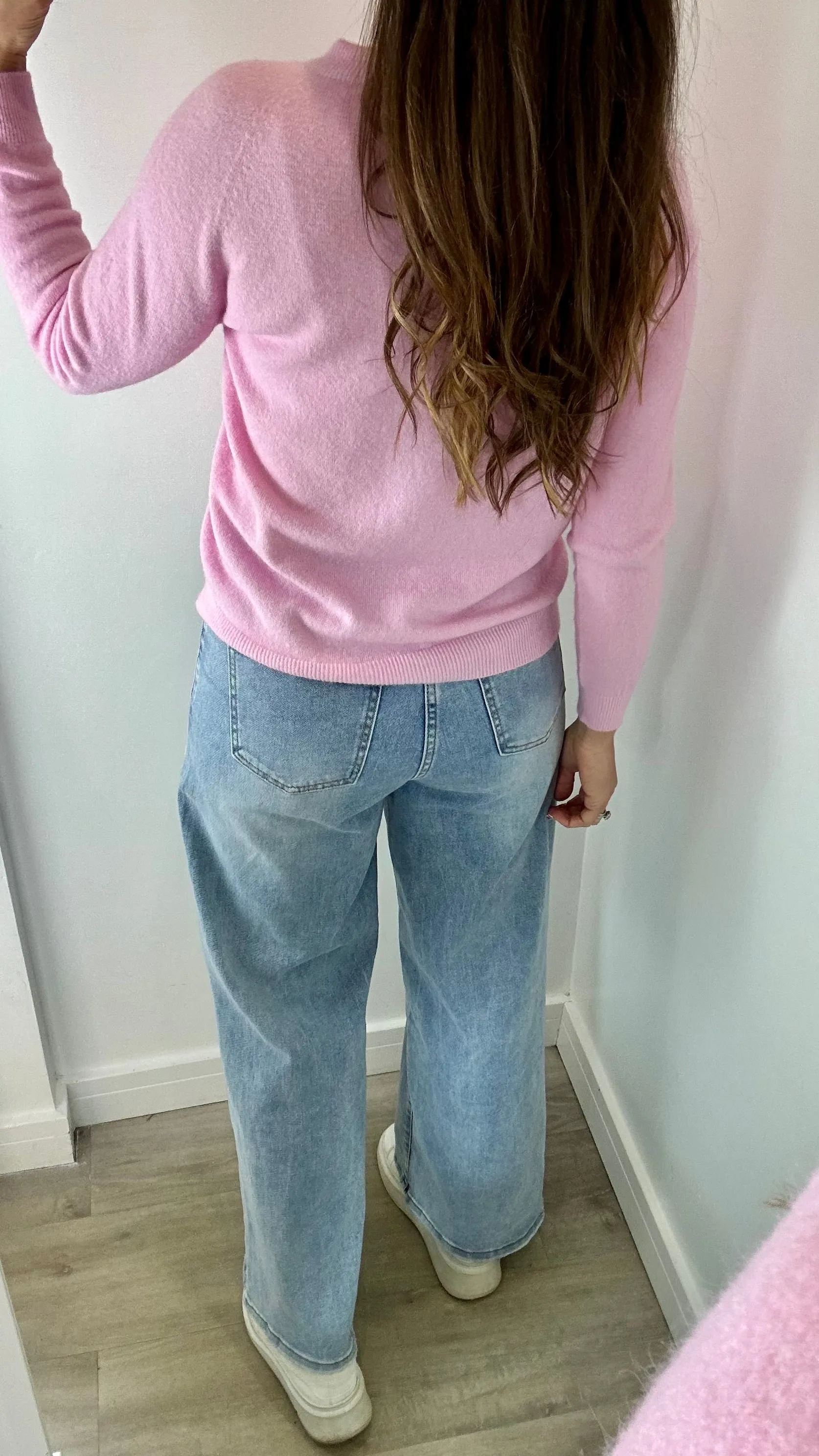 PINK FINE KNIT JUMPER