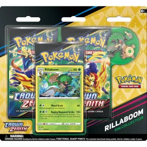 Pokemon Sword & Shield Crown Zenith | 3-Pack Blister | Rillaboom