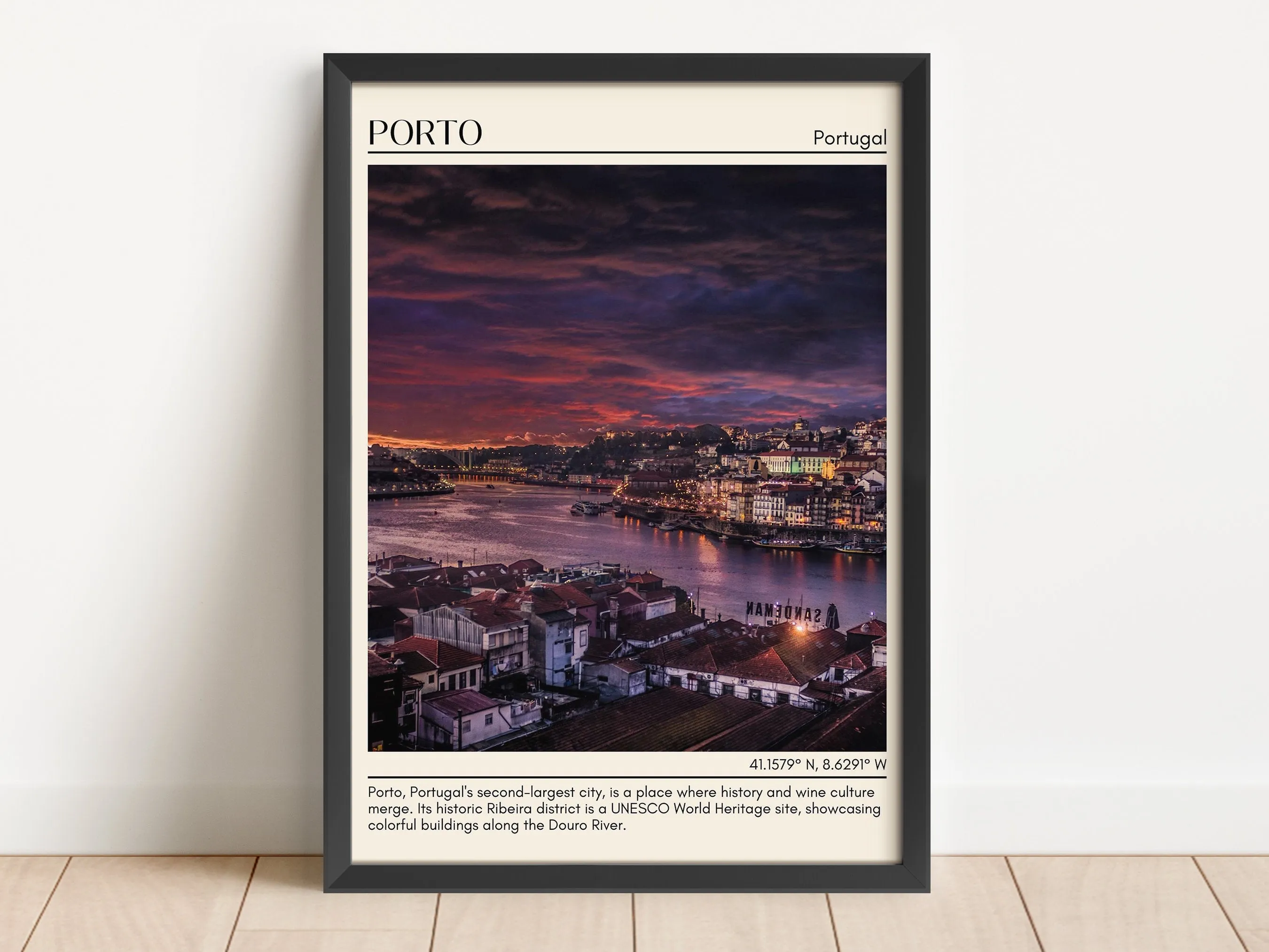 Porto Minimal Wall Art, Portugal