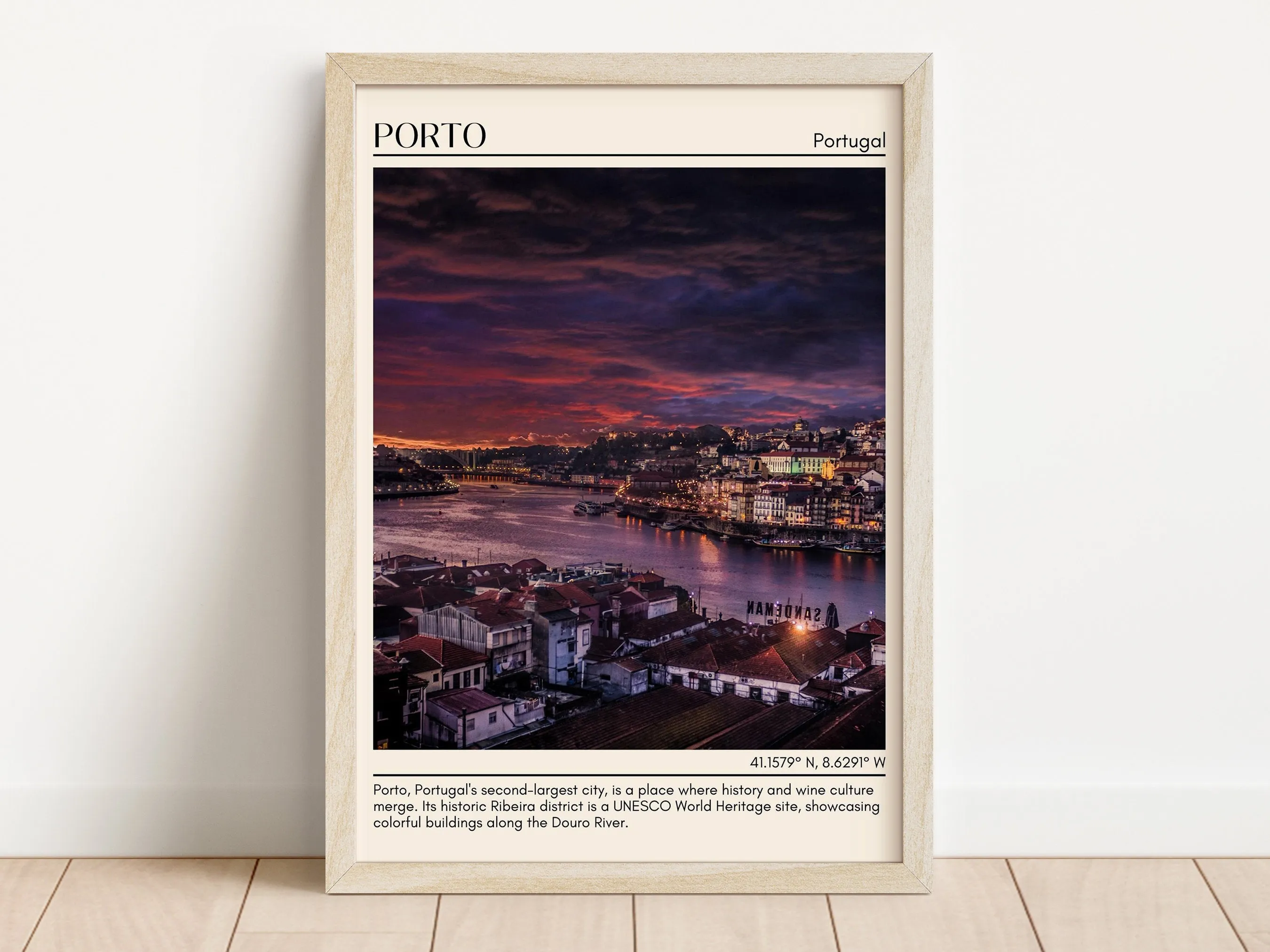 Porto Minimal Wall Art, Portugal