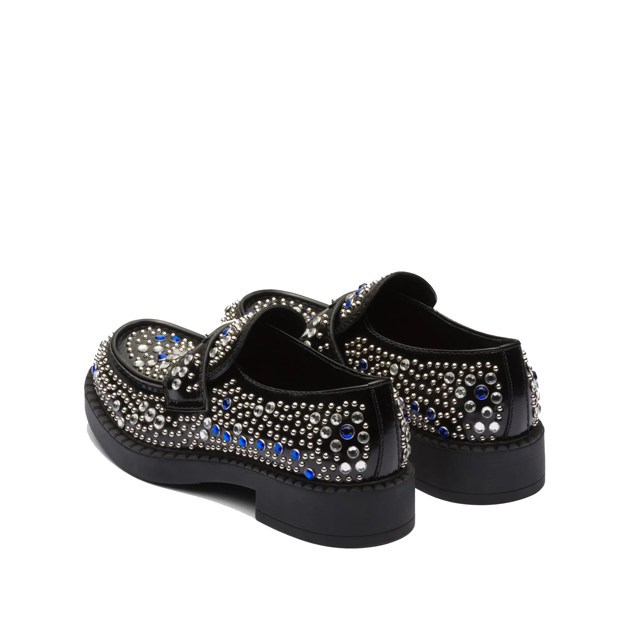 PRADA Rhinestone Leather Loafers - Sophisticated Style for Men