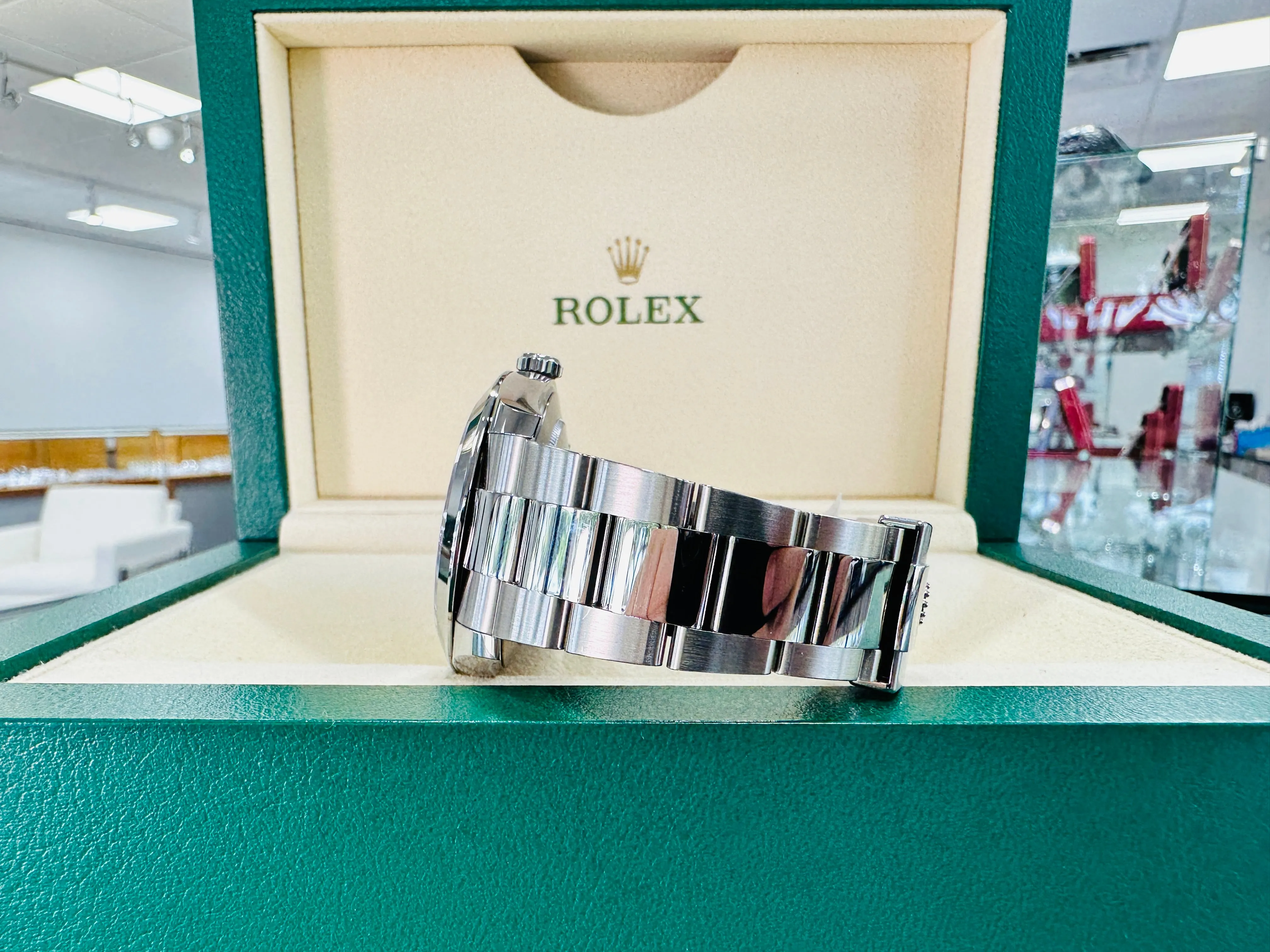 Rolex Datejust 41mm 126300 Blue Stick Dial Smooth Bezel Box  and Papers Unworn