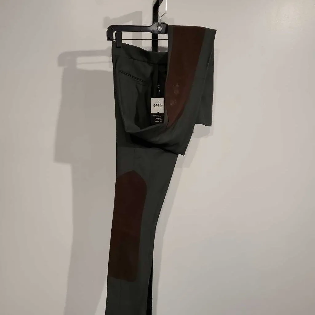Saddleseat Connection Green Pleasure Jods With Suede (W.29 INS.35)