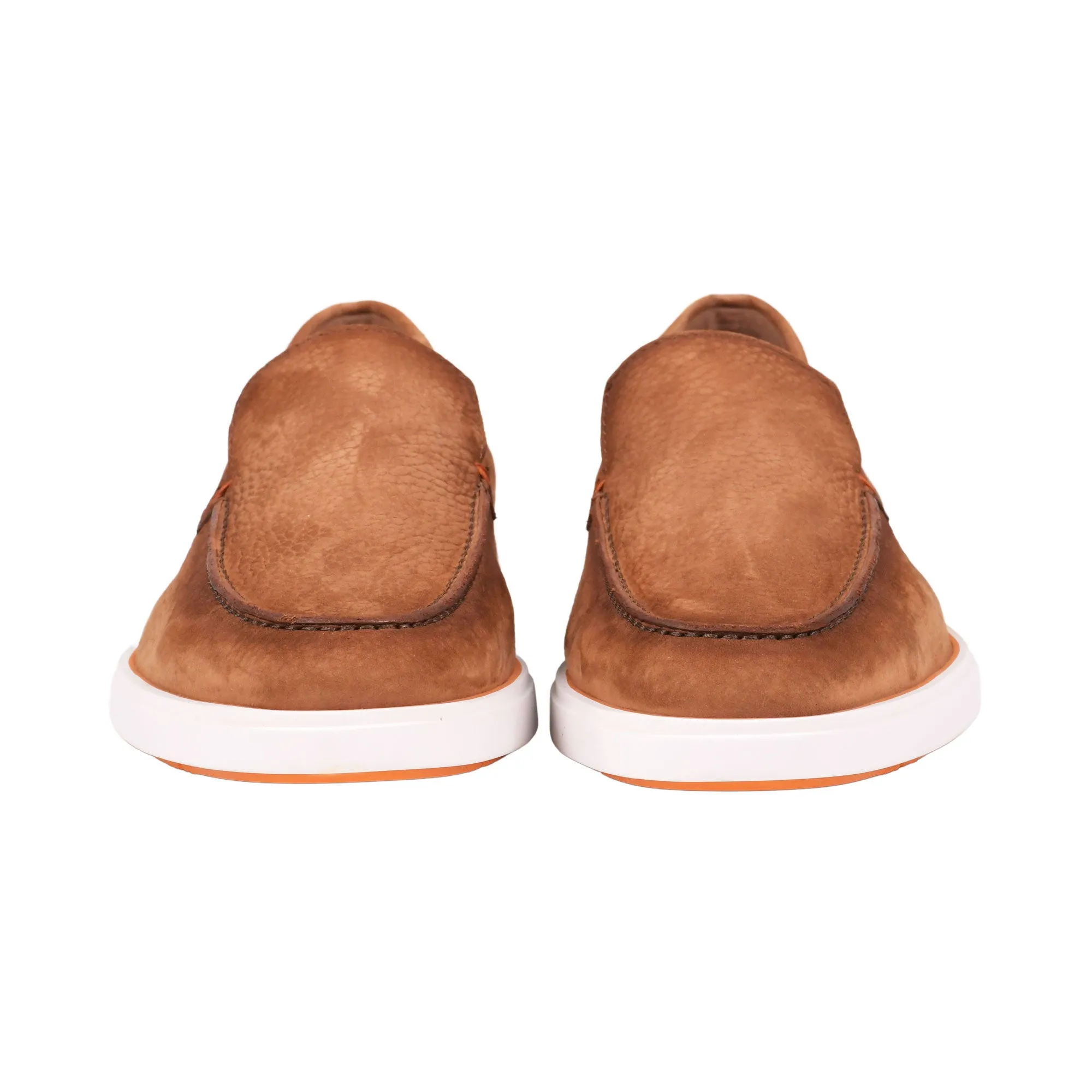 Santoni Men's Brown Classic Slip-On Loafer
