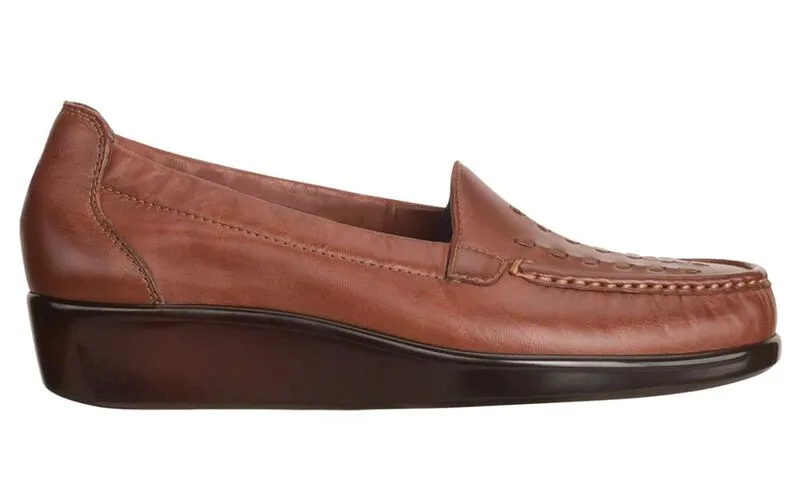 SAS Weave Slip On Loafer - Chestnut