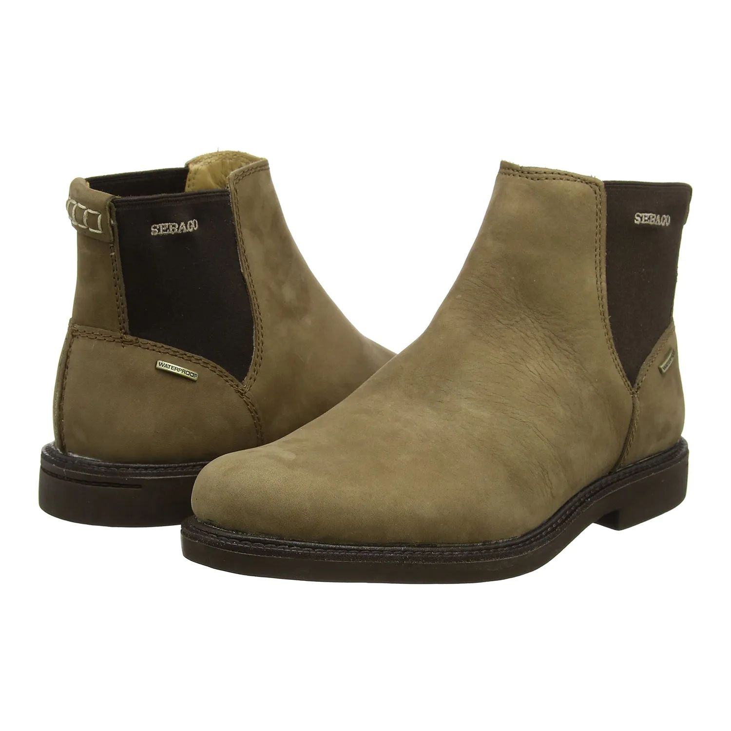 Sebago Turner Chelsea WP Leather Boots Taupe Nubuck
