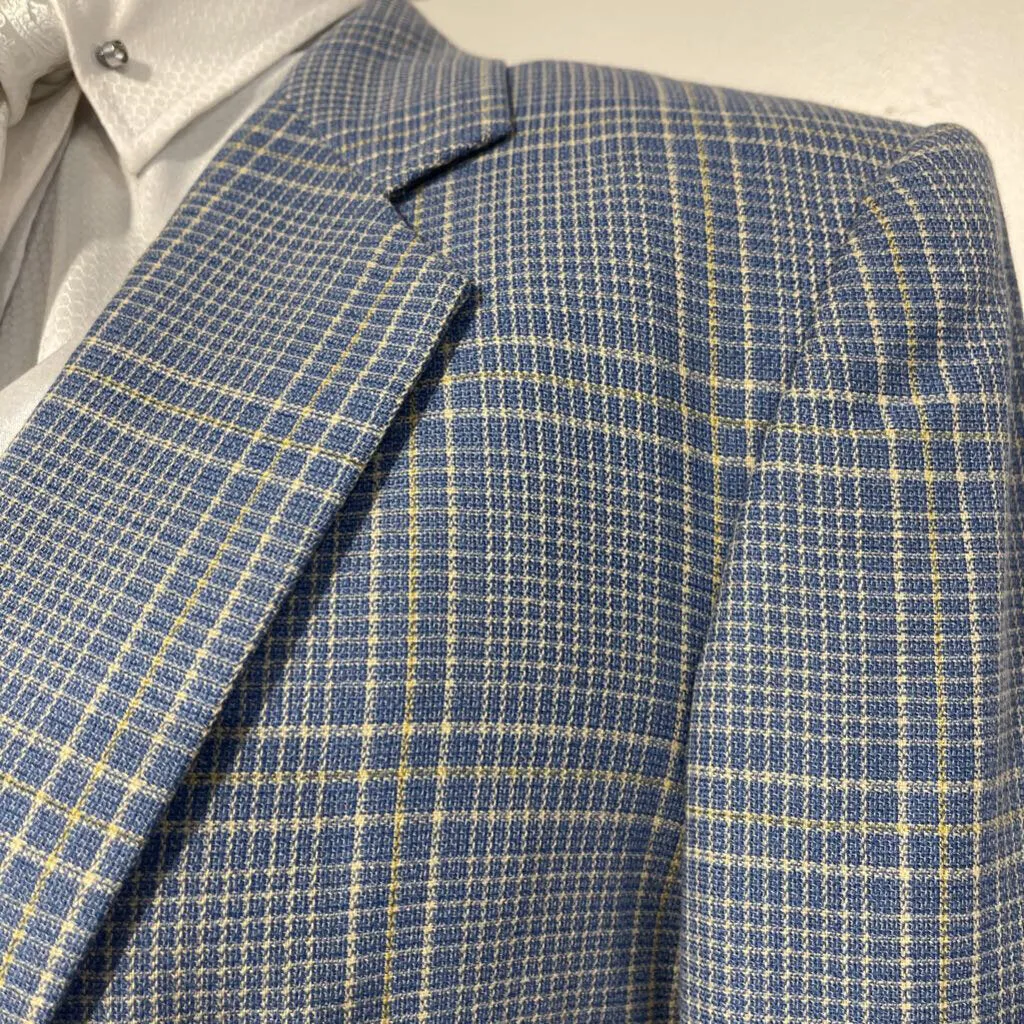 Show Season Yellow and Blue Plaid Daycoat