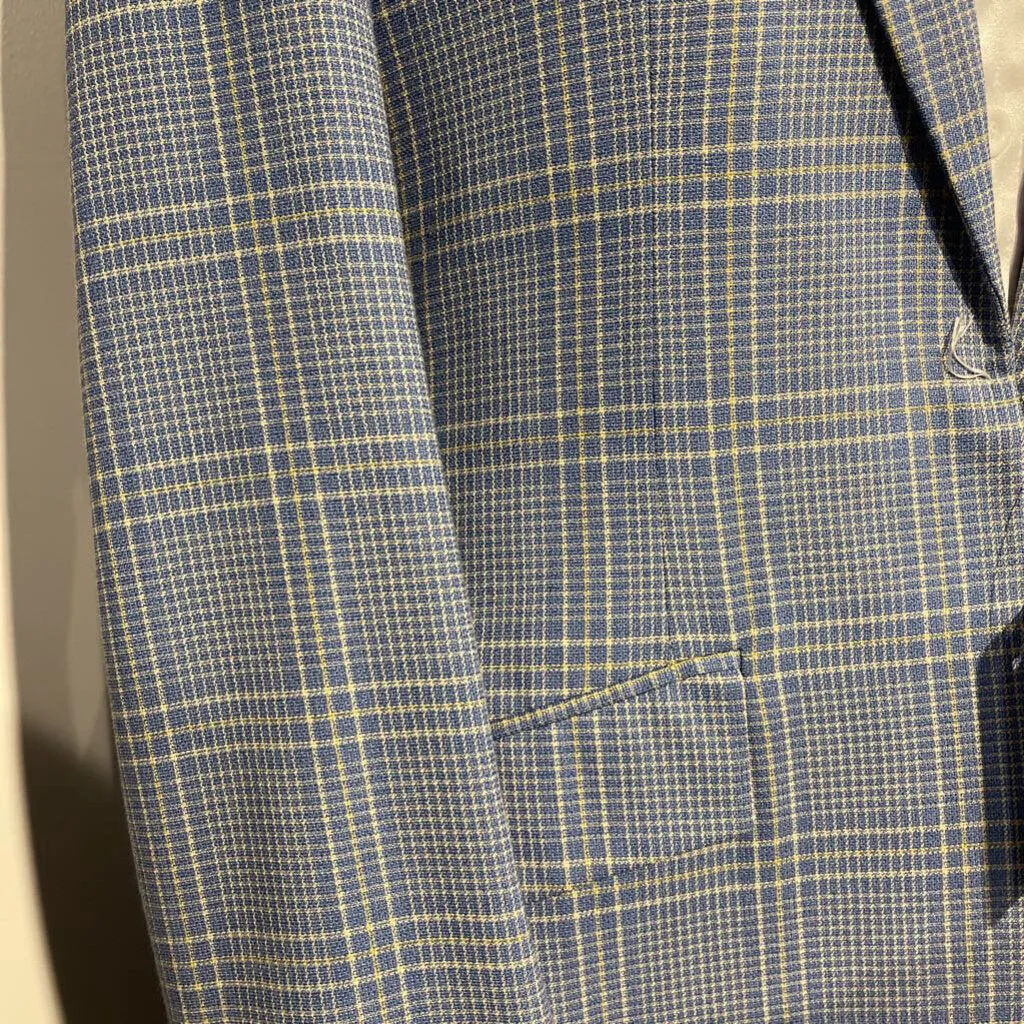Show Season Yellow and Blue Plaid Daycoat