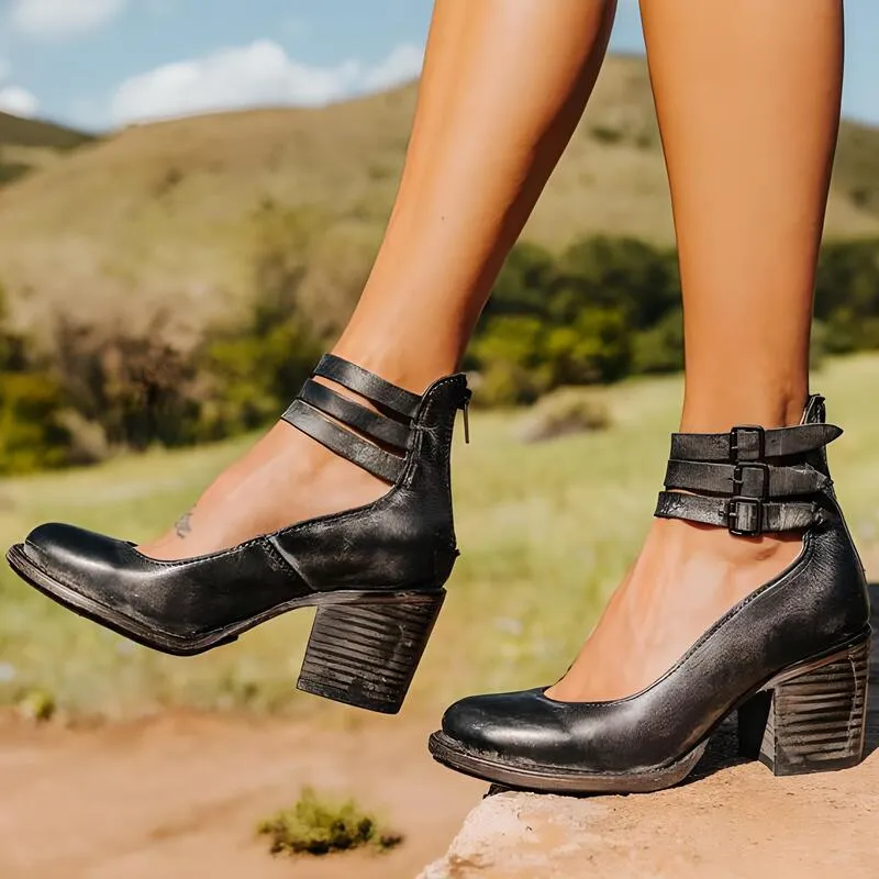 Sine | Elegant Vintage Sandals Heels