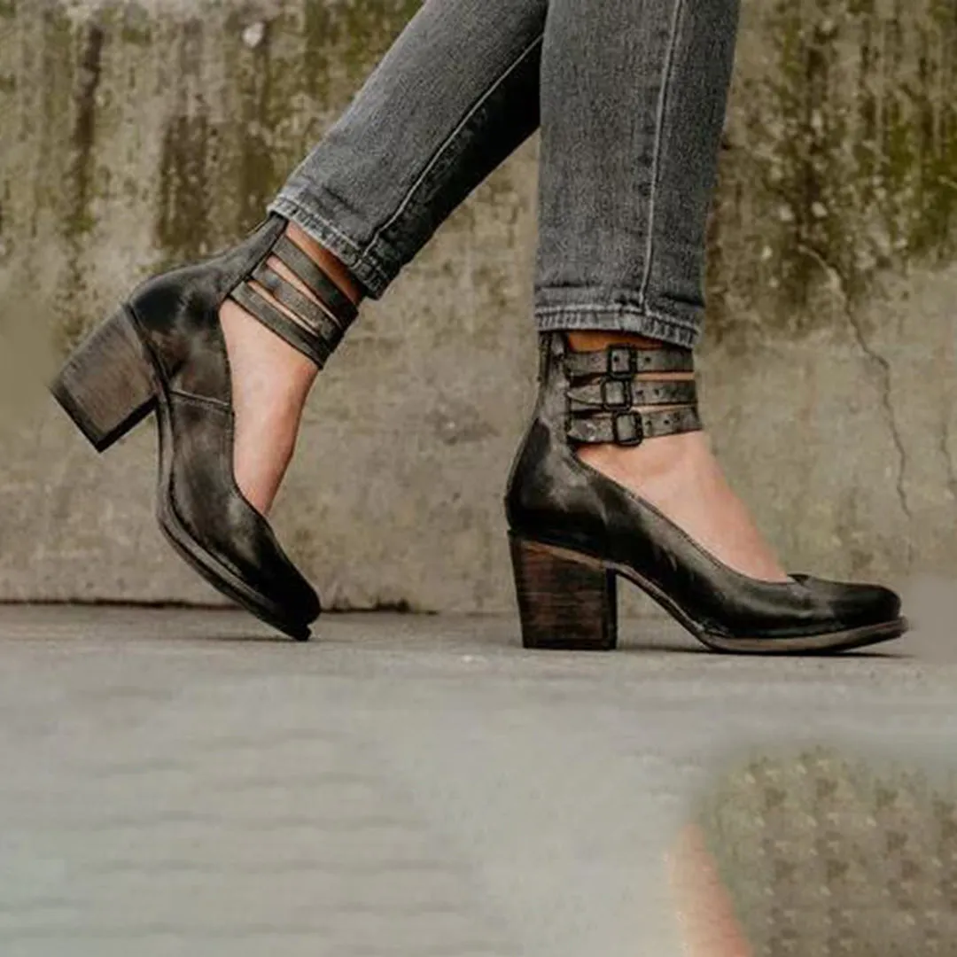 Sine | Elegant Vintage Sandals Heels