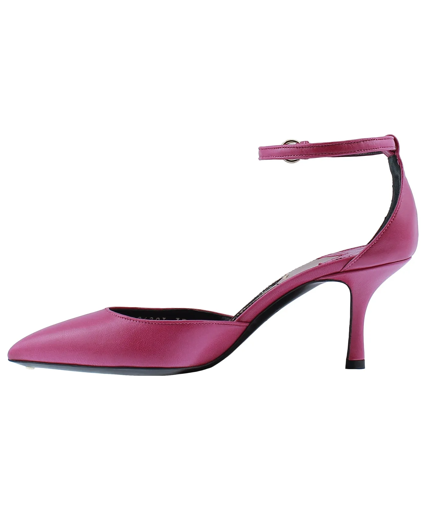 Single Ankle Strap Leather Pumps