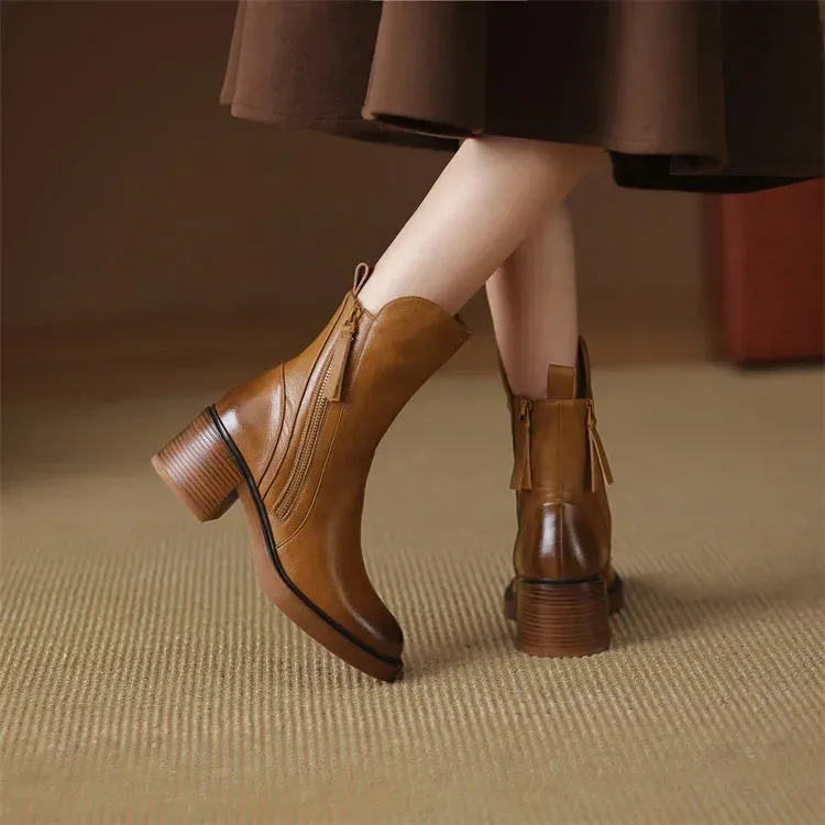 SIONA - GENUINE LEATHER ANKLE BOOTS