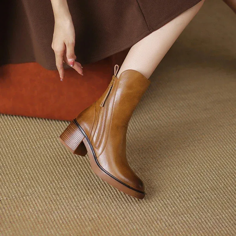 SIONA - GENUINE LEATHER ANKLE BOOTS