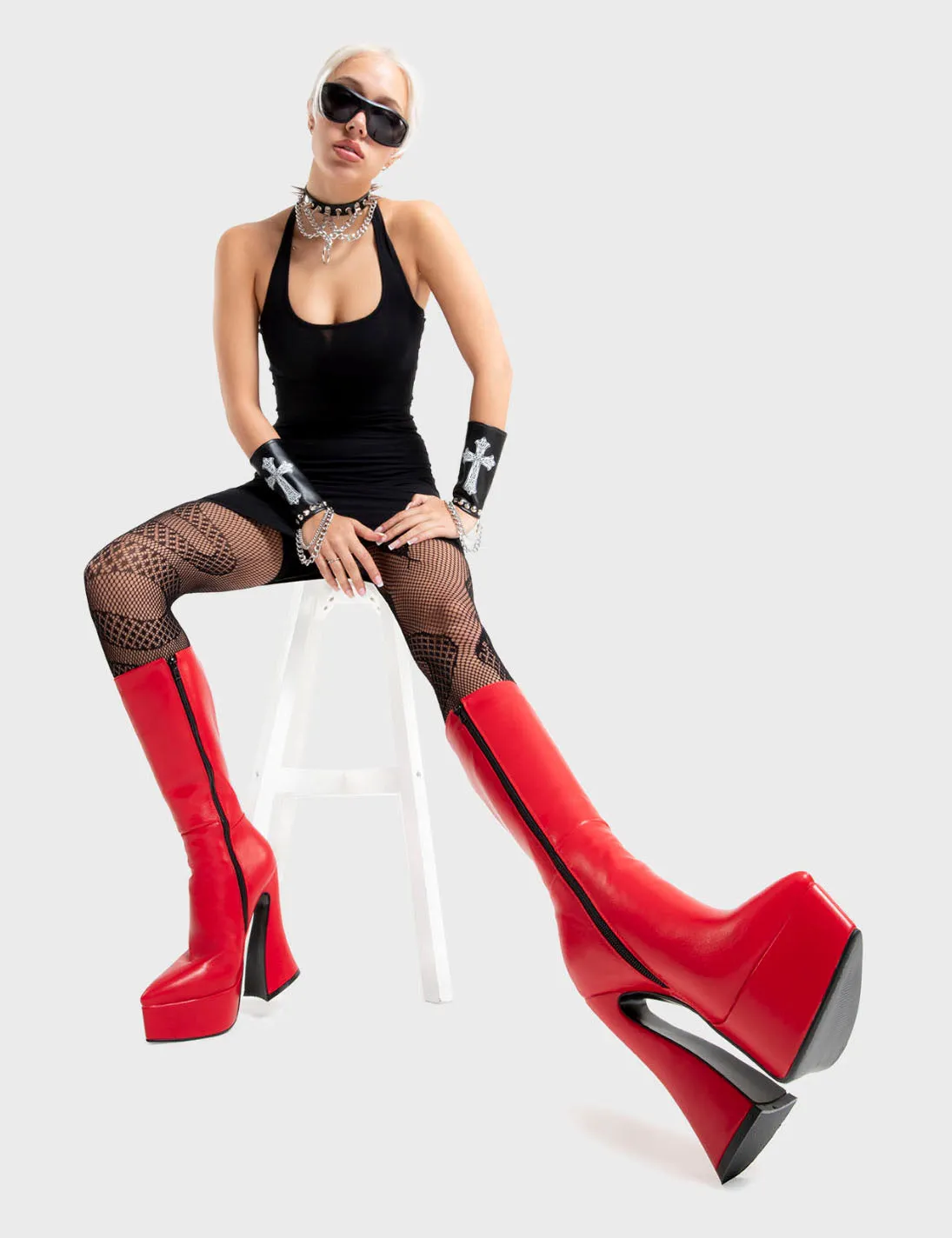 Sketchy Platform Calf Boots