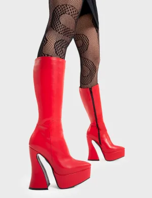 Sketchy Platform Calf Boots