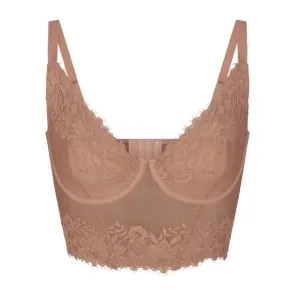 Skims NWT Femme Lace Demi Corset Size S Color Sienna (Nude)