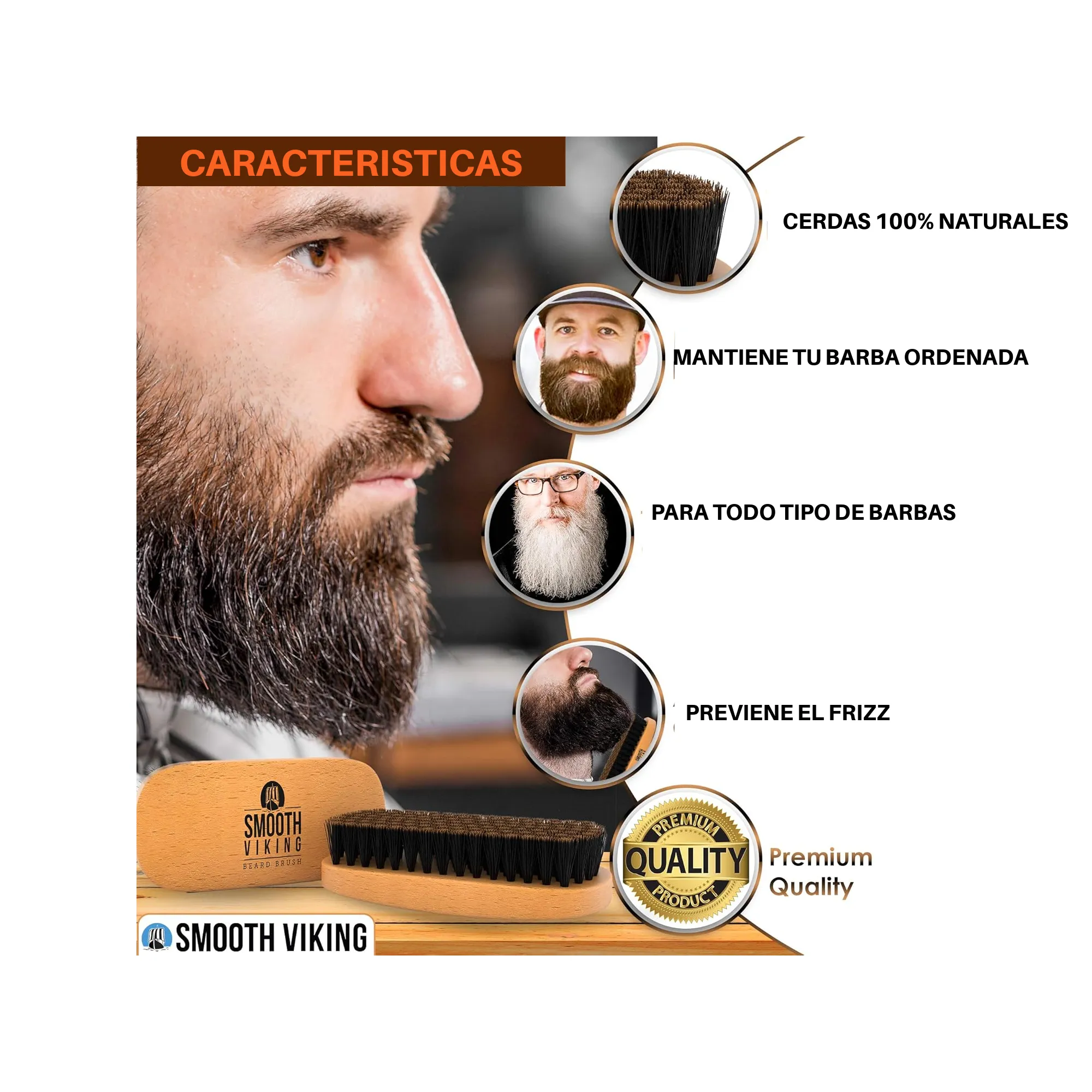 SMOOTH VIKING CEPILLO PARA BARBA