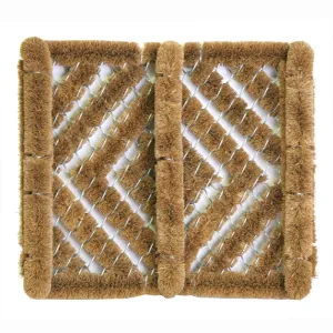 Sports Licensing Solutions 14 in. L X 12 in. W Brown Adirondack Coir Boot/Shoe Scraper