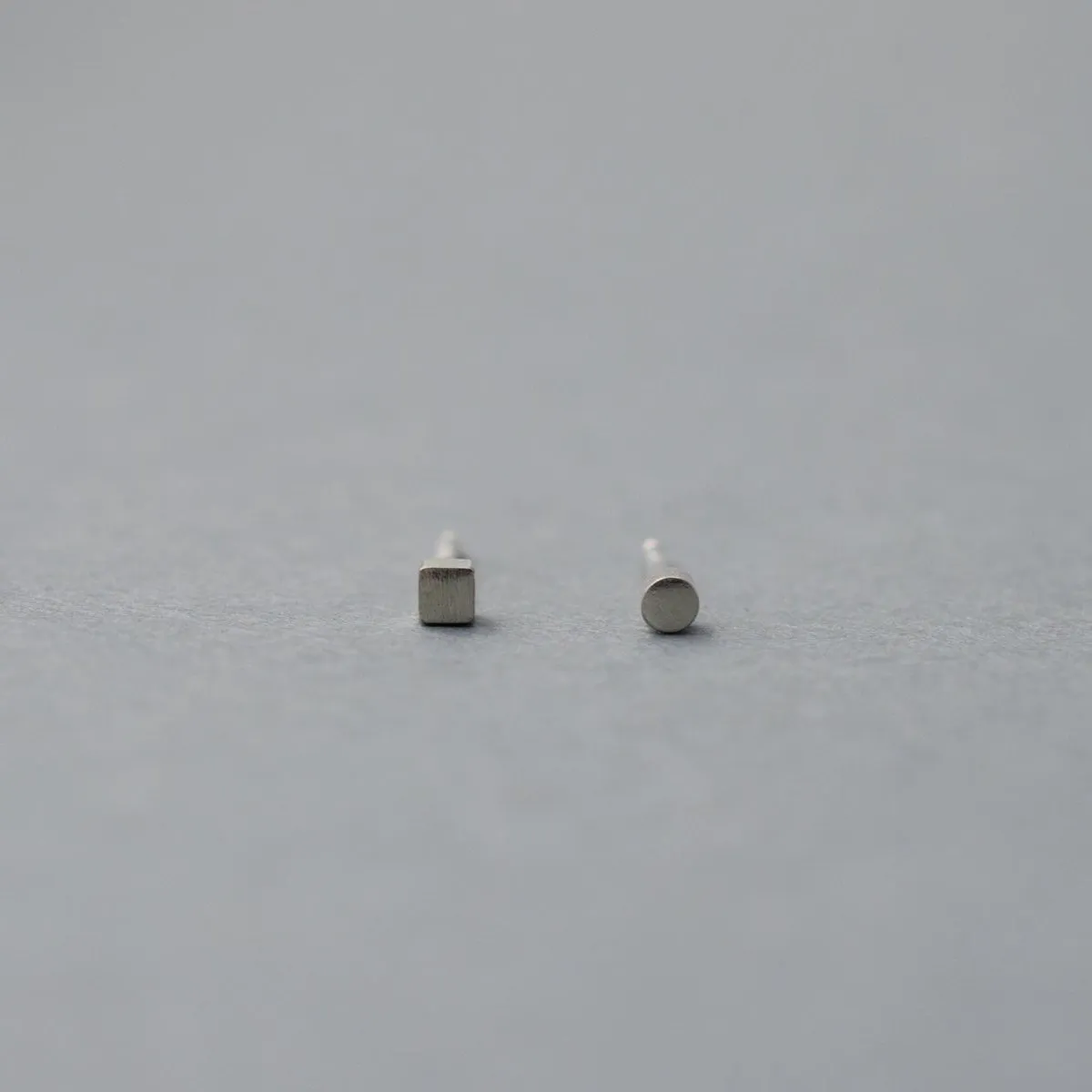 STARDUST CIRCLE AND SQUARE STUDS