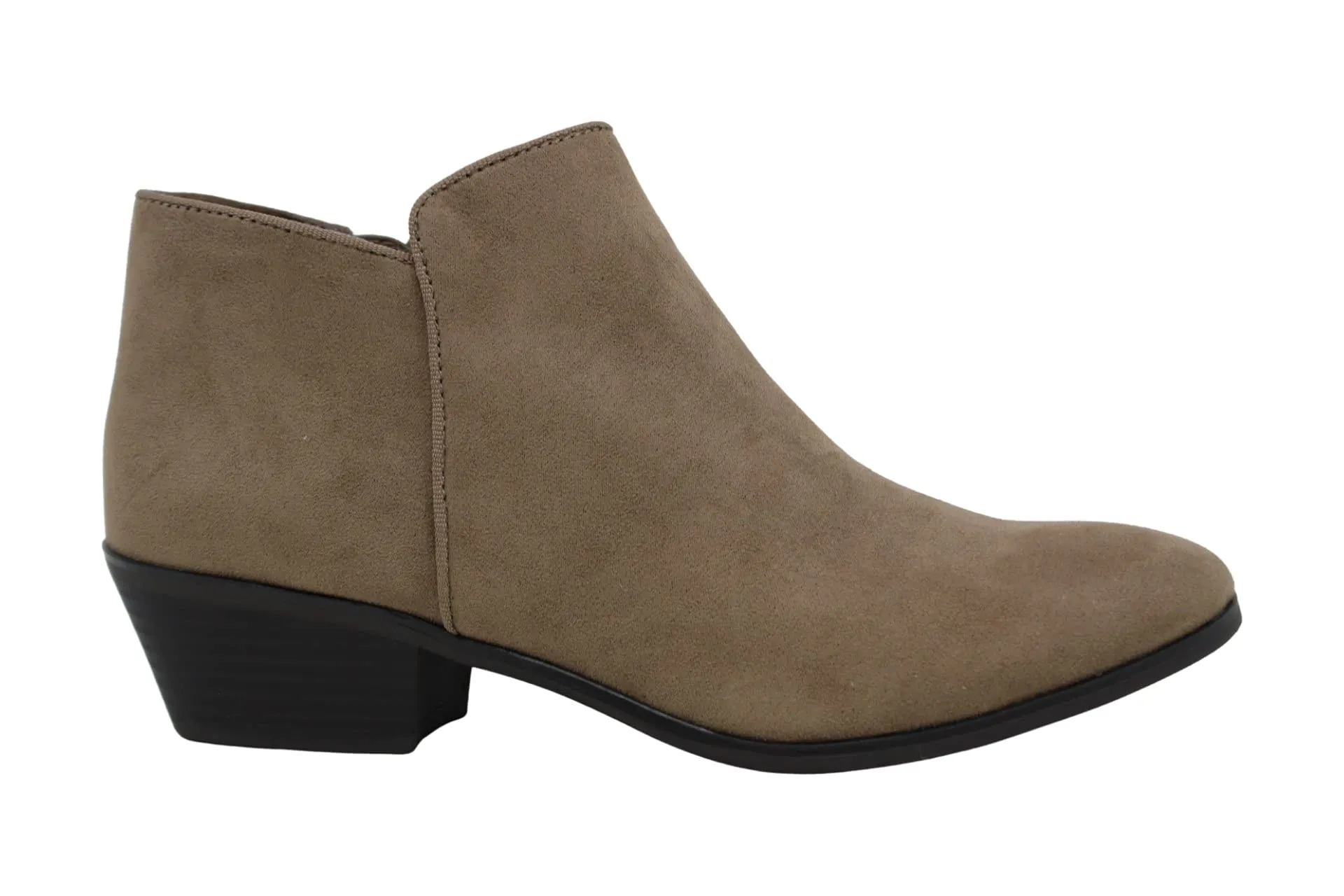 Style & Co. Womens Wileyy Faux Suede Comfort Booties Taupe 7.5 Medium (B,M)