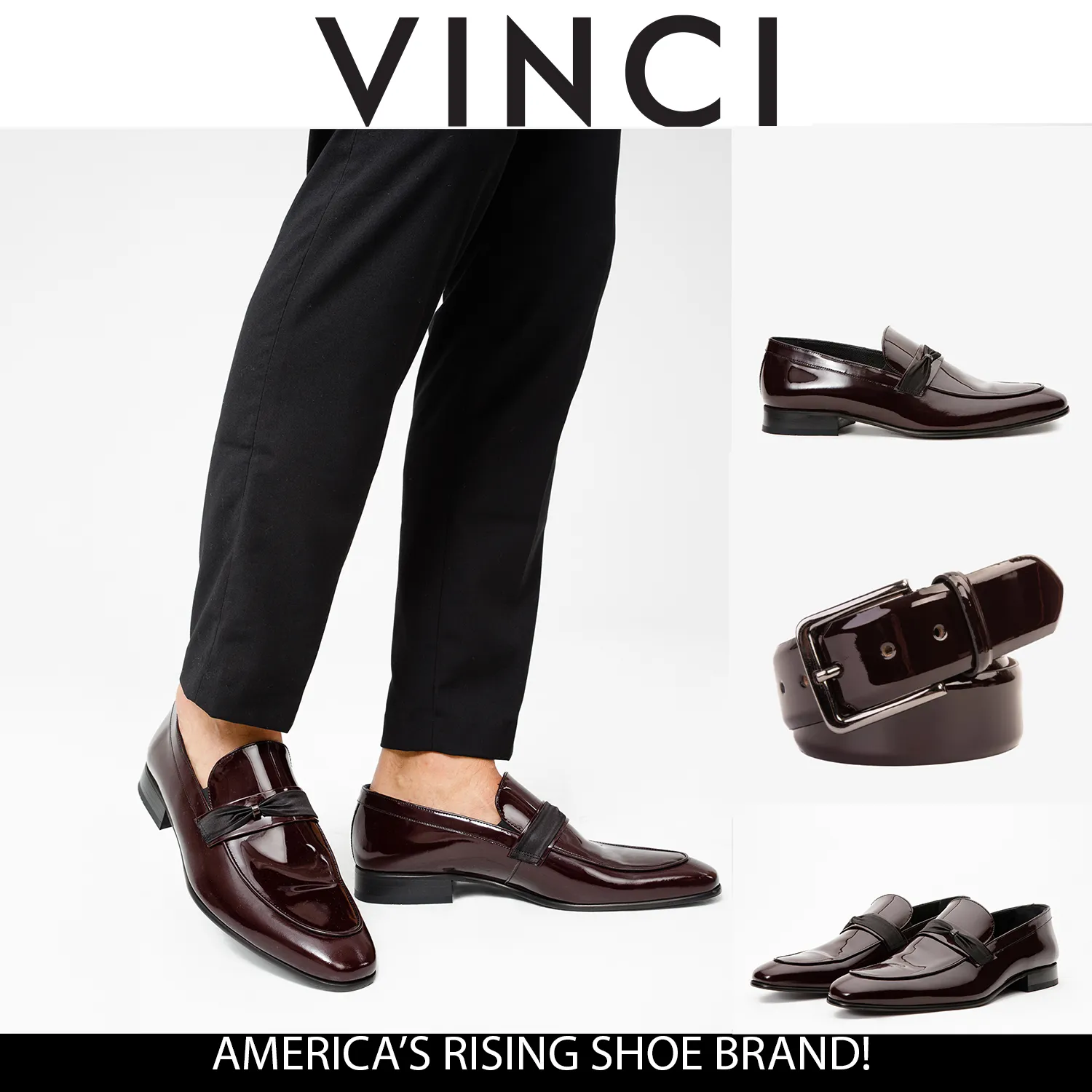 The Dodoma Burgundy Patent Leather Loafer Men Shoe