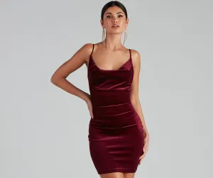 Time To Celebrate Charming Chic Velvet Mini Dress