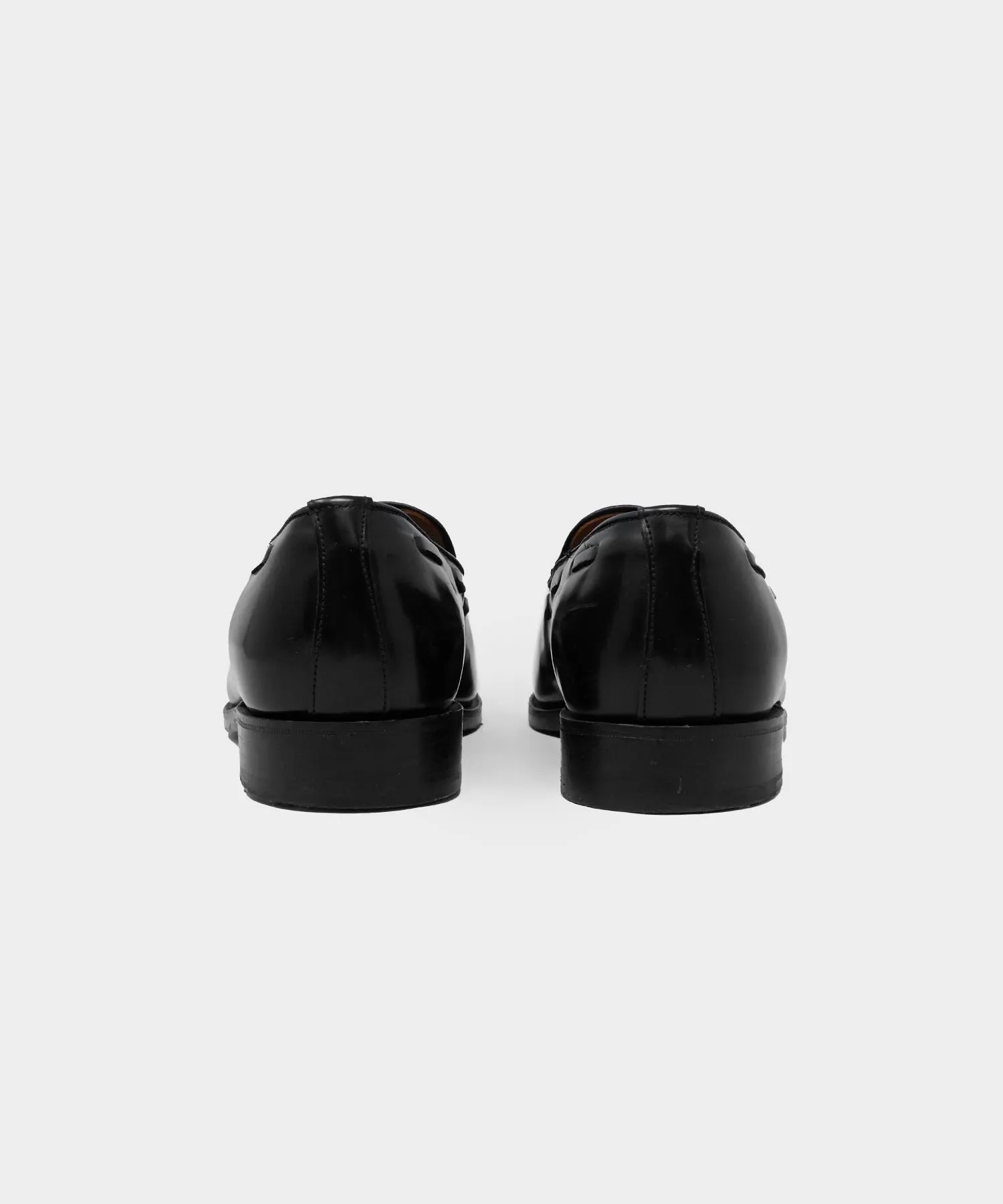 Todd Snyder x Sanders Tassel Loafer in Black Leather