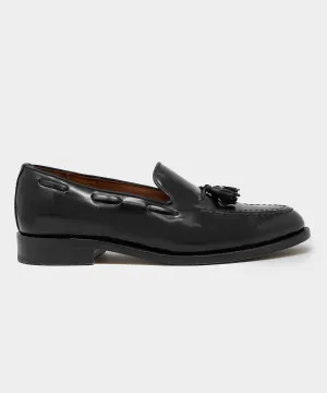 Todd Snyder x Sanders Tassel Loafer in Black Leather
