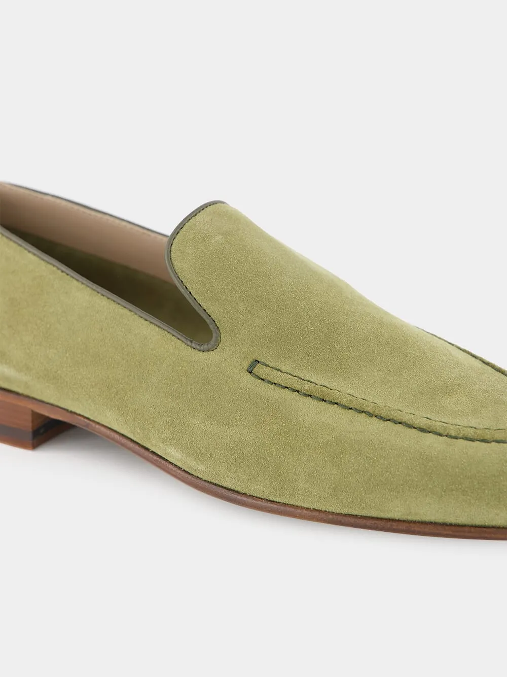 Truro Khaki Suede Loafers