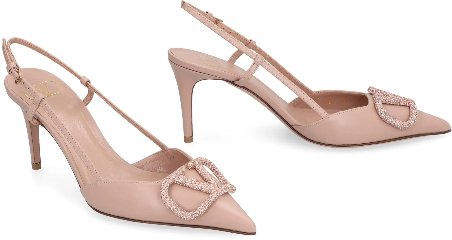 Valentino Garavani - VLogo Signature leather slingback pumps
