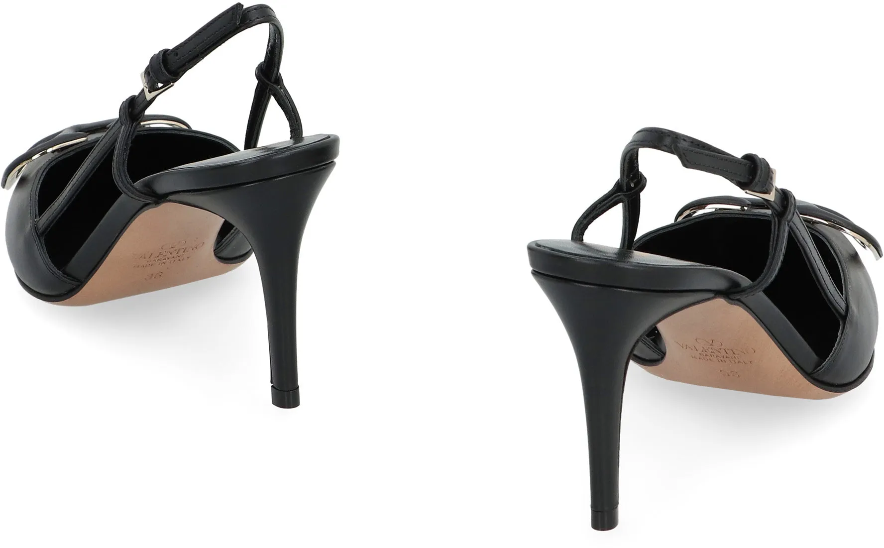 Valentino Garavani - VLogo Signature leather slingback pumps