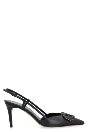 Valentino Garavani - VLogo Signature leather slingback pumps
