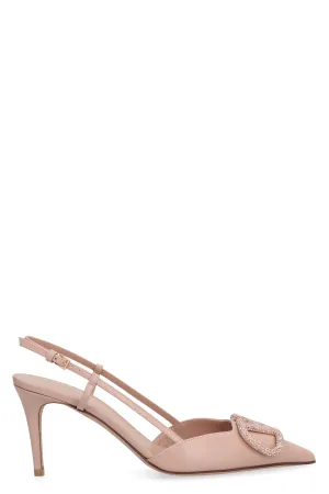 Valentino Garavani - VLogo Signature leather slingback pumps