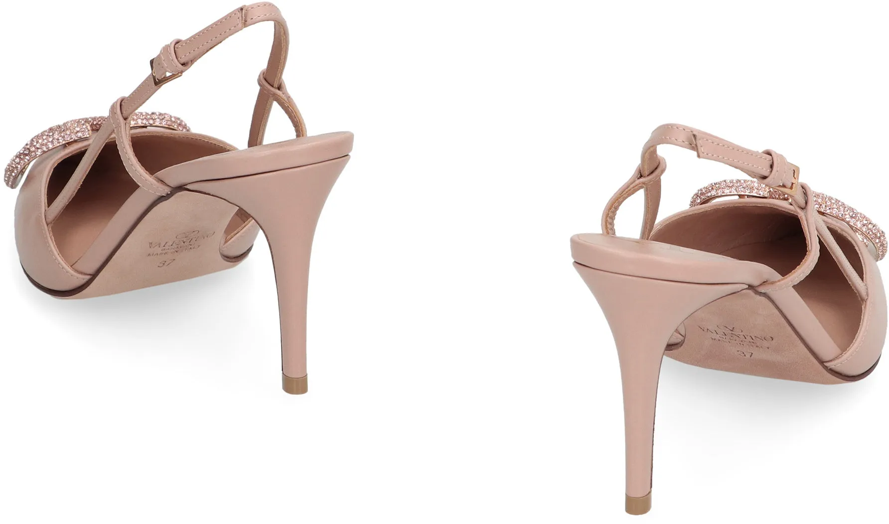 Valentino Garavani - VLogo Signature leather slingback pumps
