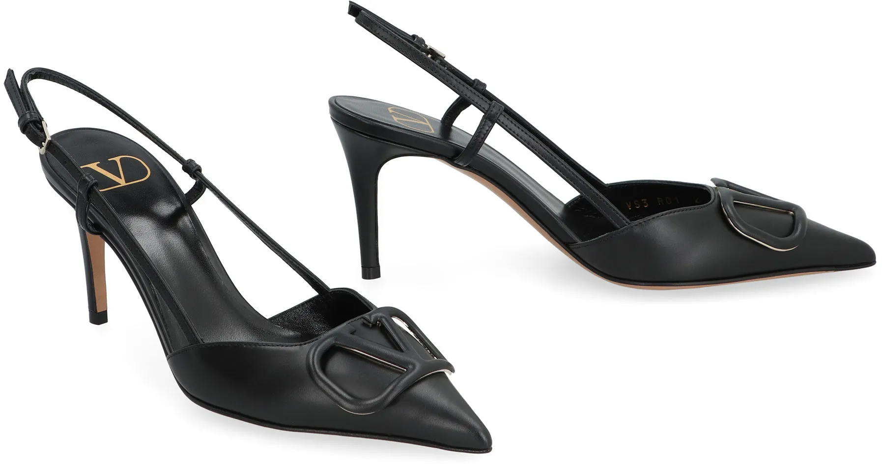 Valentino Garavani - VLogo Signature leather slingback pumps