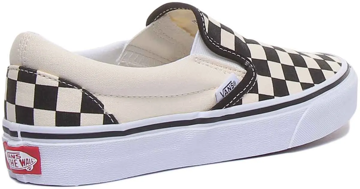 Vans Classic Slipon Chkbrd In Checkerboard For Men