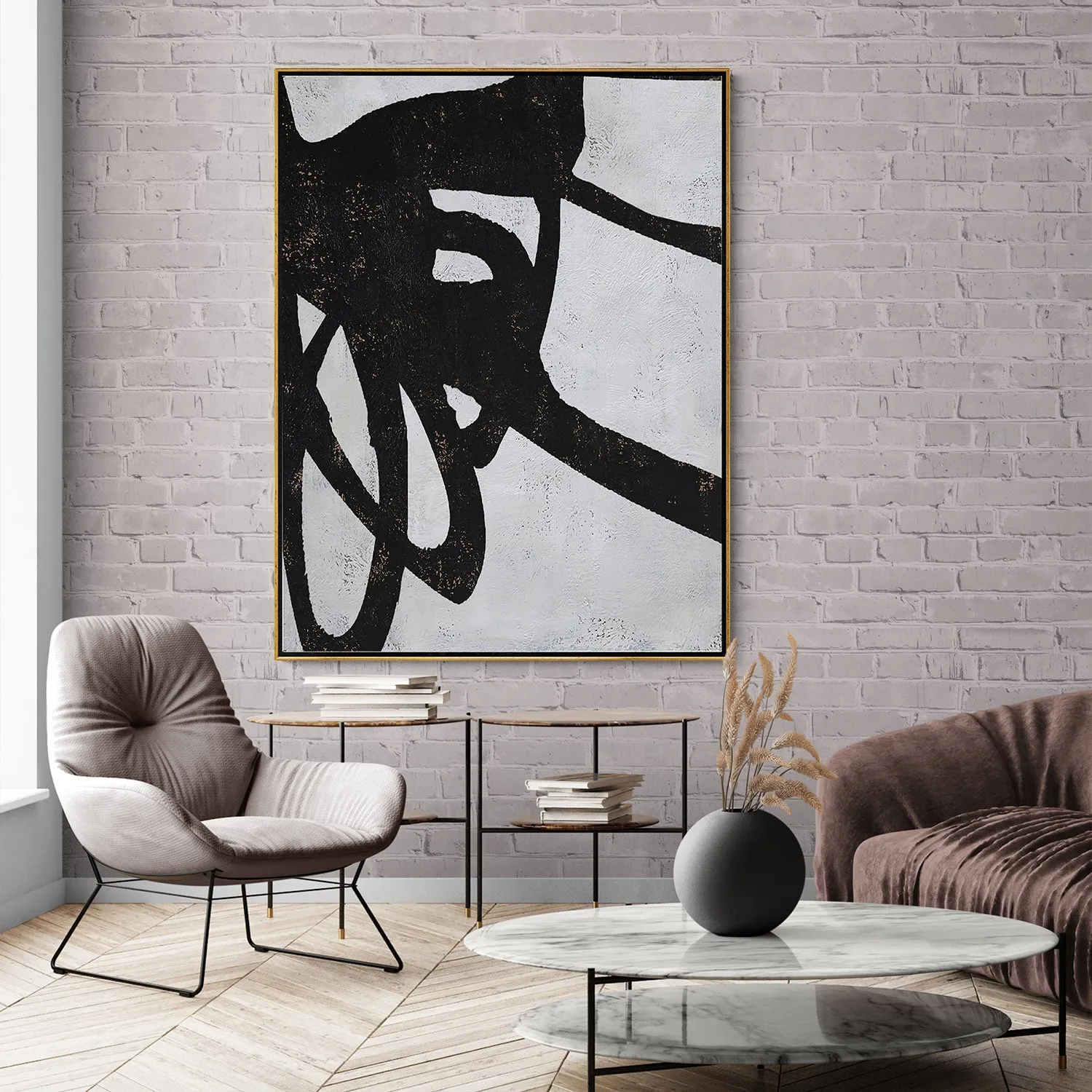 Vertical Abstract Flower Painting H265V