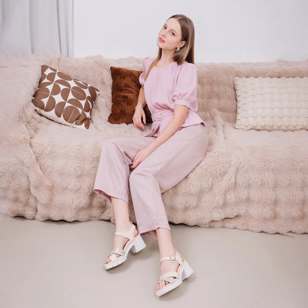 Volterra Slingback Heel Sandals (Chalk)