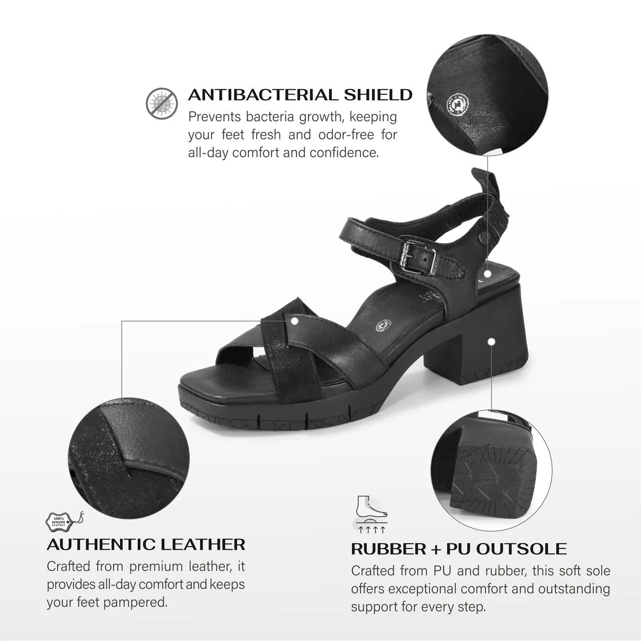 Volterra Slingback Heel Sandals (Nero)