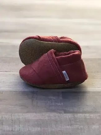 Wine Felt Moccasins