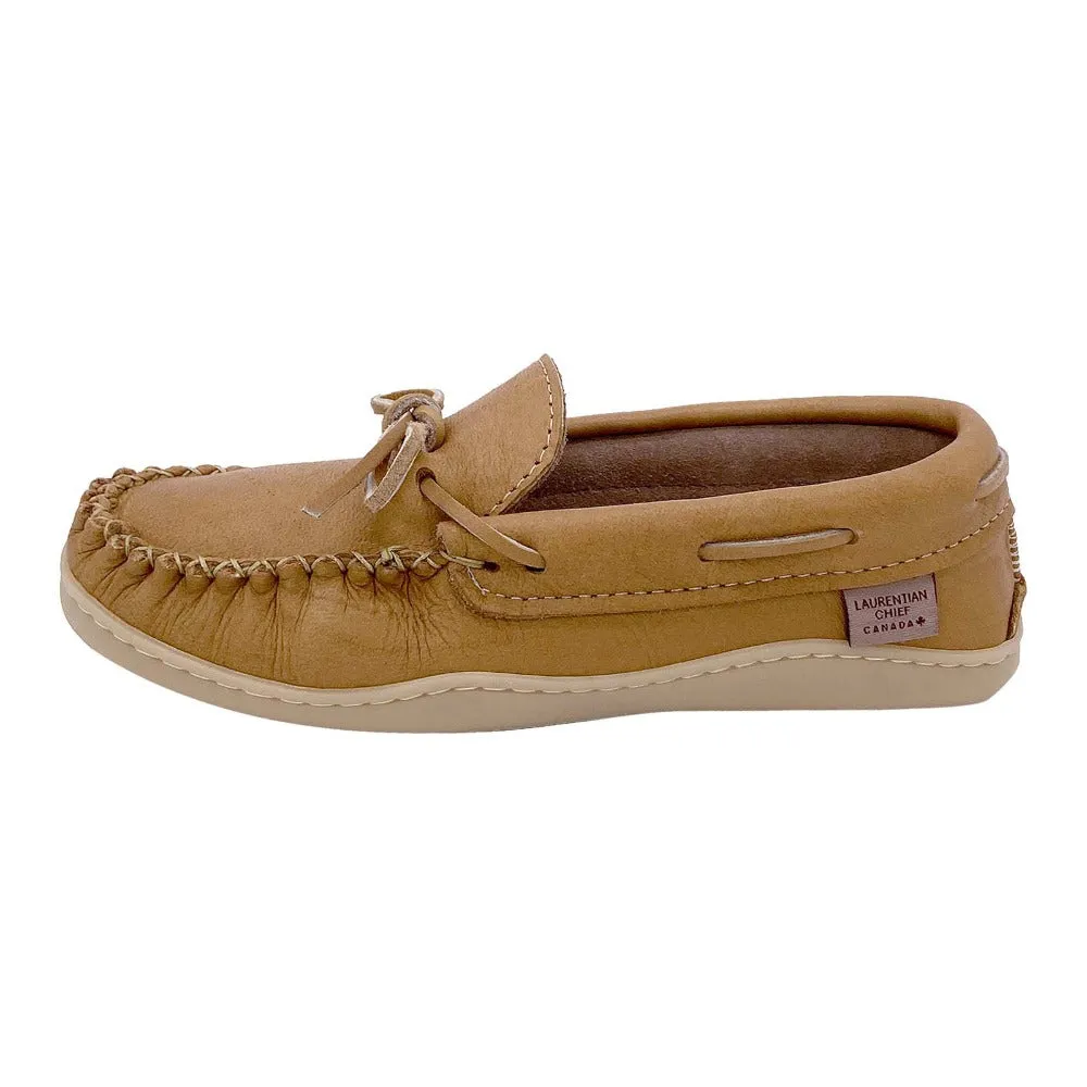 Women's Cork Moose Hide Leather Moccasin Shoes