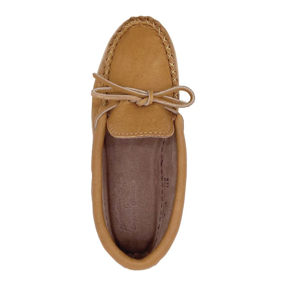 Women's Cork Moose Hide Leather Moccasin Shoes