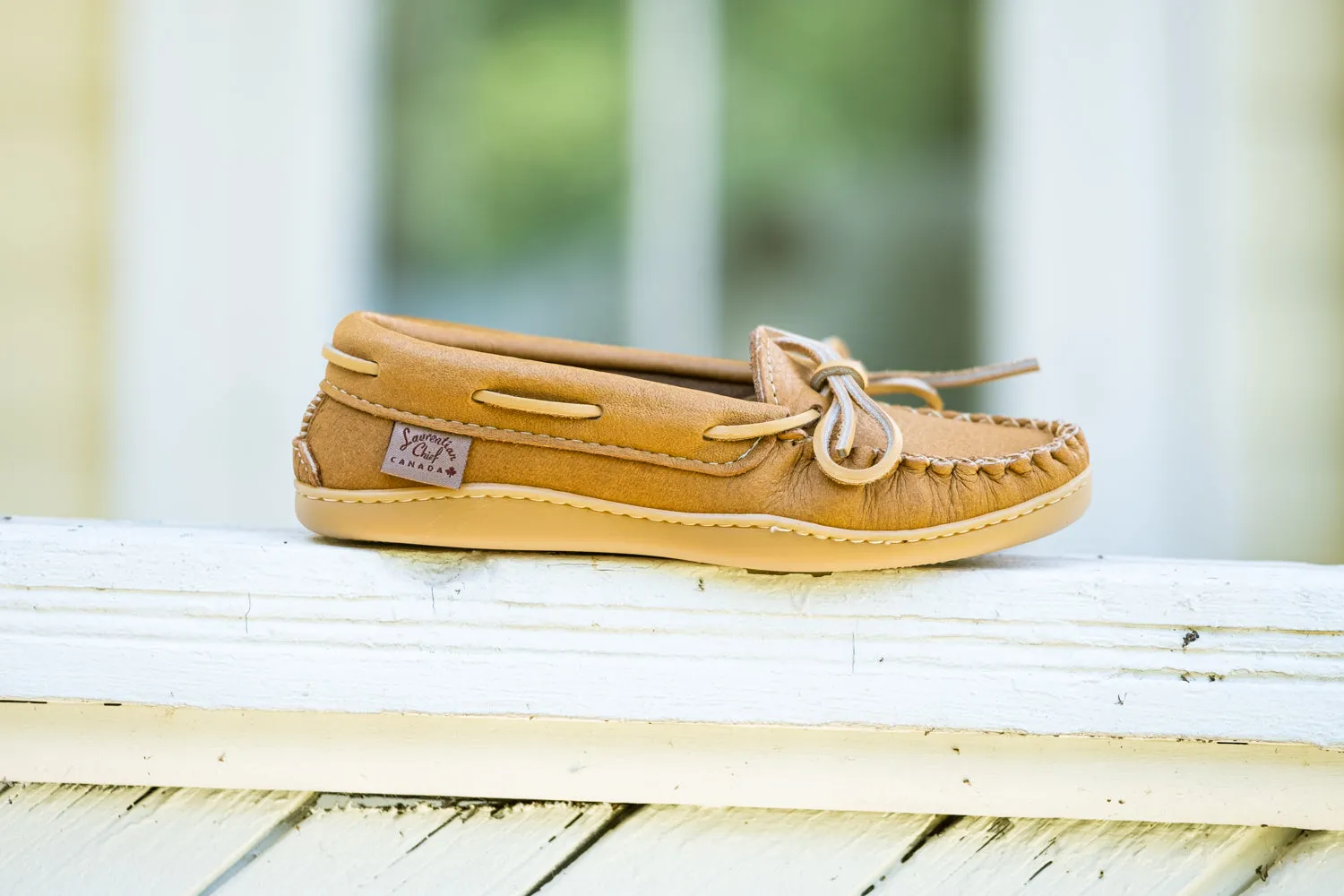 Women's Cork Moose Hide Leather Moccasin Shoes
