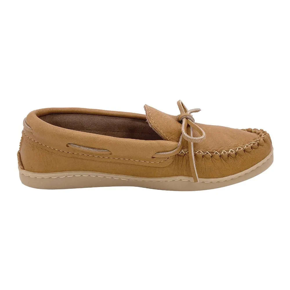 Women's Cork Moose Hide Leather Moccasin Shoes