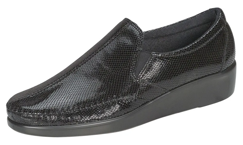 Women's Dream Slip On Loafer in Black Snake