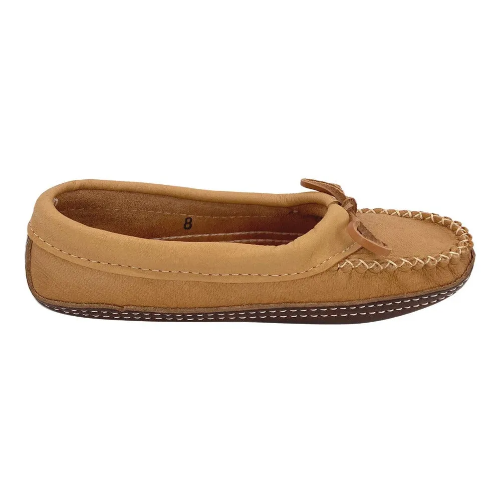 Women's Earthing Moccasins Ballet Flat with Heavy Oil Tan Soles